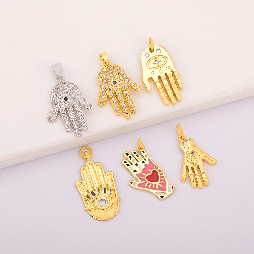 Hand Palm Hamsa Evil Eye Earrings