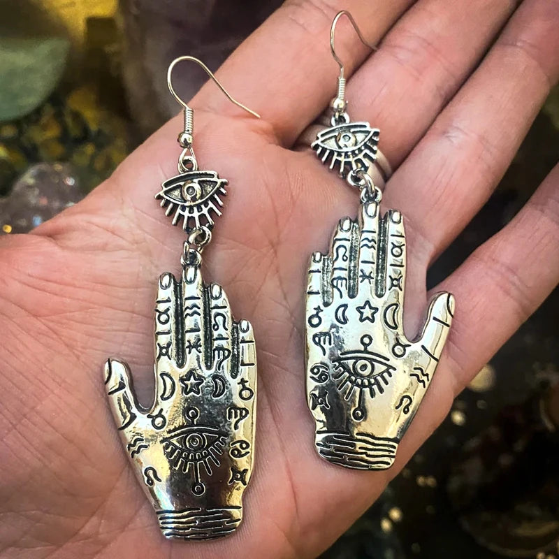 Bohemian Hand of Hamsa Earrings