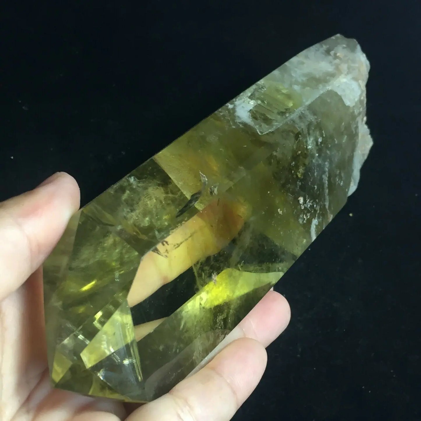 Natural Raw citrine crystal quartz wand