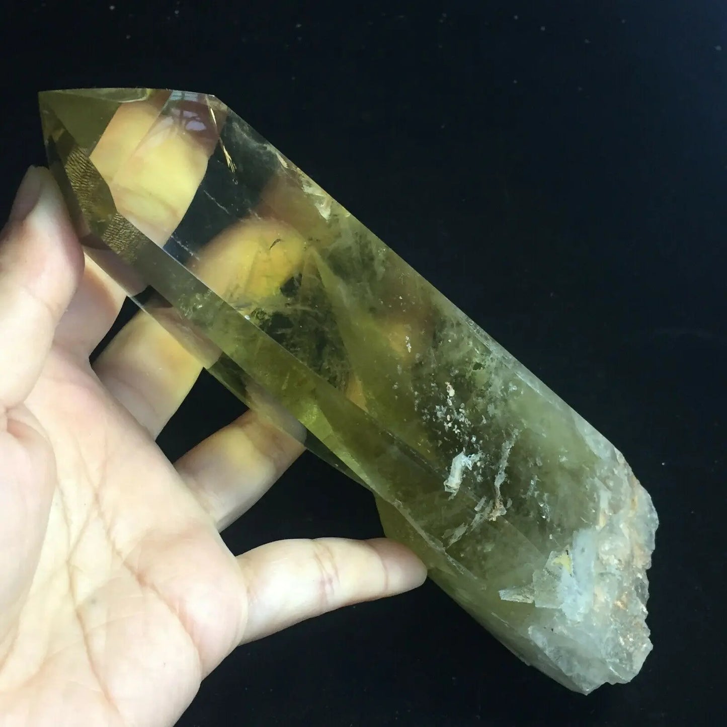 Natural Raw citrine crystal quartz wand