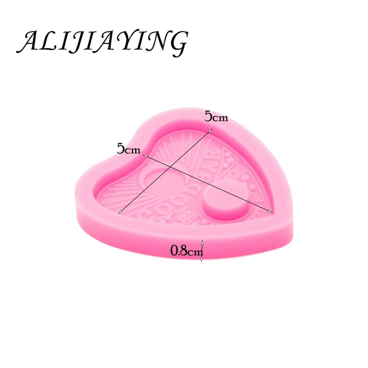 Shine Inside Resin Badge Reel Mold Ouija Board Hearts Silicone Epoxy Molds for DIY Earrings Jewelry Making Tools DY0336