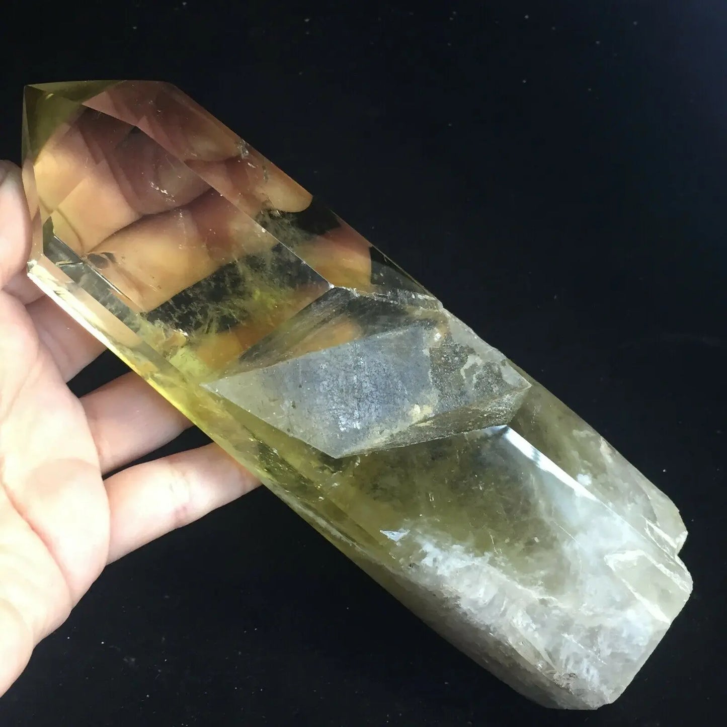 Natural Raw citrine crystal quartz wand