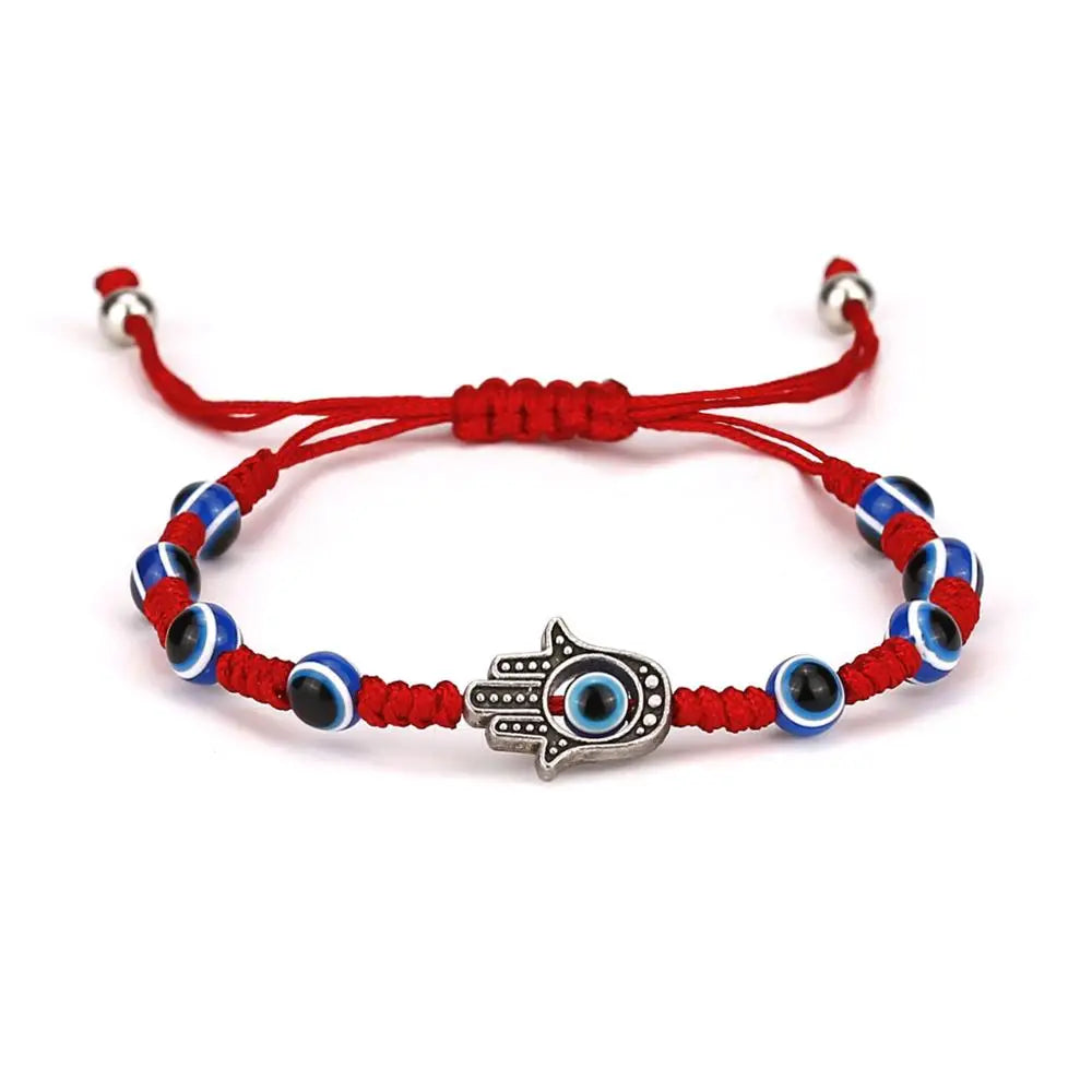 Turkish Blue Evil Eye bracelets For Women Men Hand Elephant Tortoise Charm Red Black Rope String Chain Bangle Men Lucky Jewelry