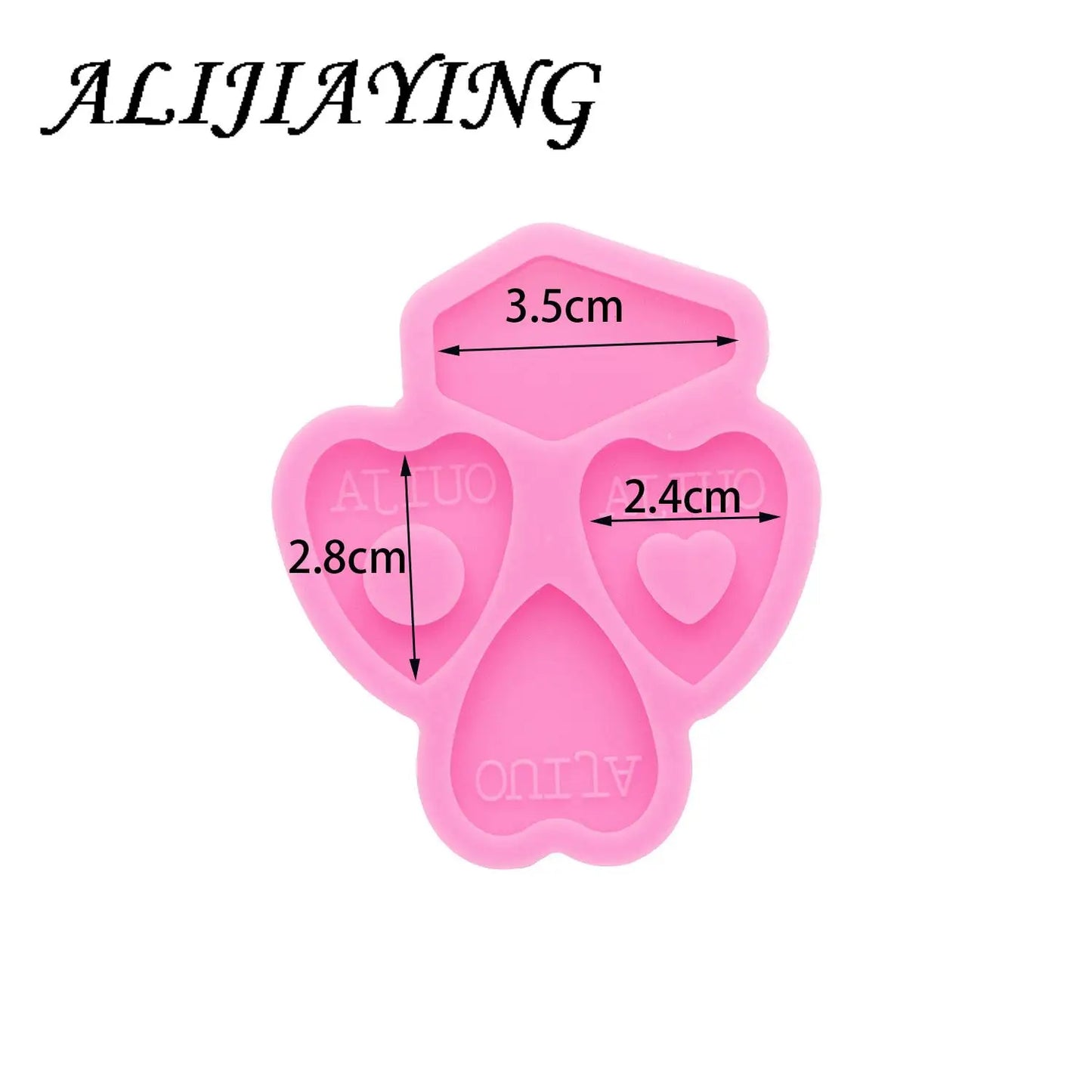 Shine Inside Resin Badge Reel Mold Ouija Board Hearts Silicone Epoxy Molds for DIY Earrings Jewelry Making Tools DY0336