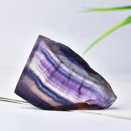 1PC Natural Raw Stone Rainbow Fluorite Crystal Piece