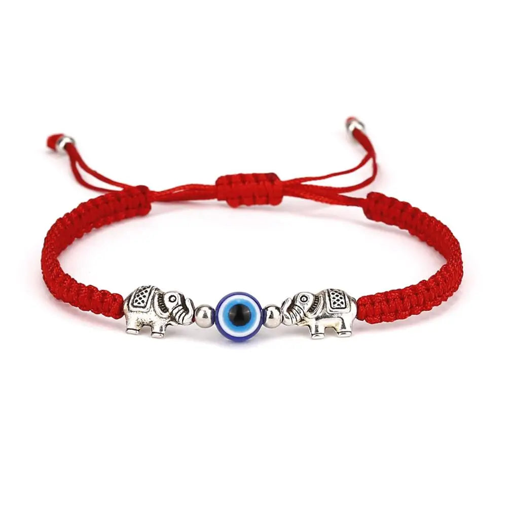 Turkish Blue Evil Eye bracelets For Women Men Hand Elephant Tortoise Charm Red Black Rope String Chain Bangle Men Lucky Jewelry