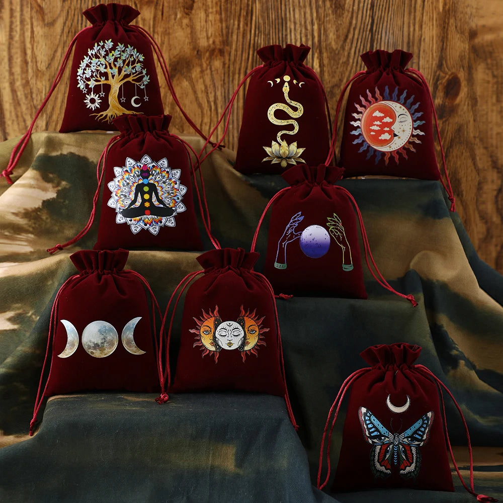 Color Velvet Symbols Storage Bags