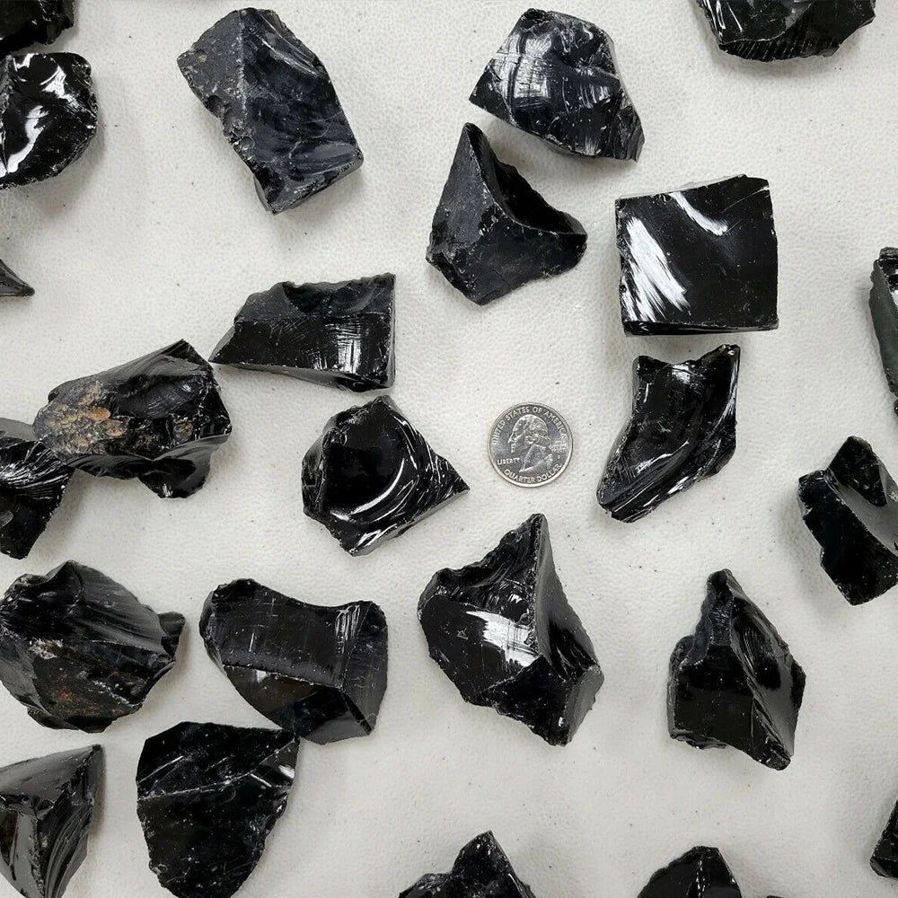 Rough Natural Black Obsidian Irregular Shape