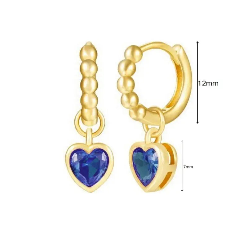 Hoop Earrings Heart/Evil Eye/Star Charms