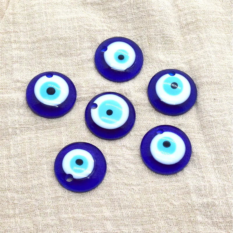 6pcs Acrylic Blue Evil Eye Earring/ Necklace Charms