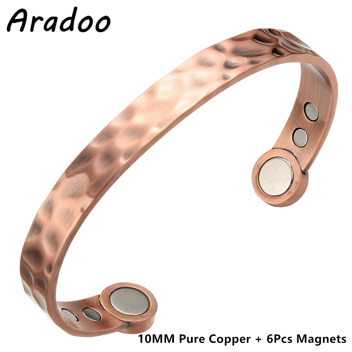 Vintage Pure Copper 18Pcs 3500 Gauss Strong Magnetic Therapy Open Cuff Bracelet