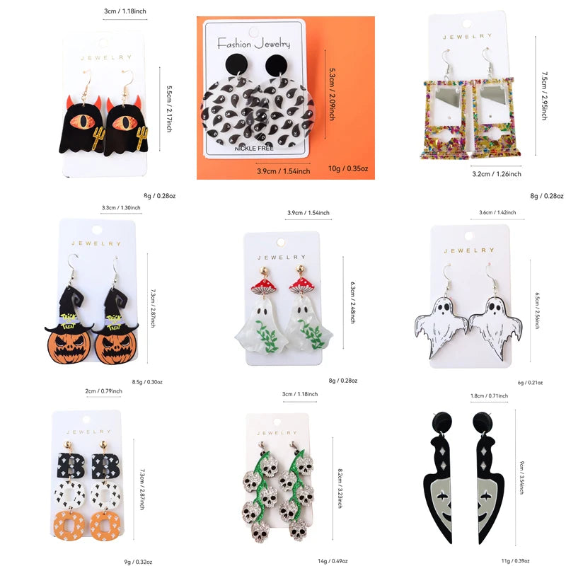 2024 Cute Cartoon Mushroom evil eye earrings