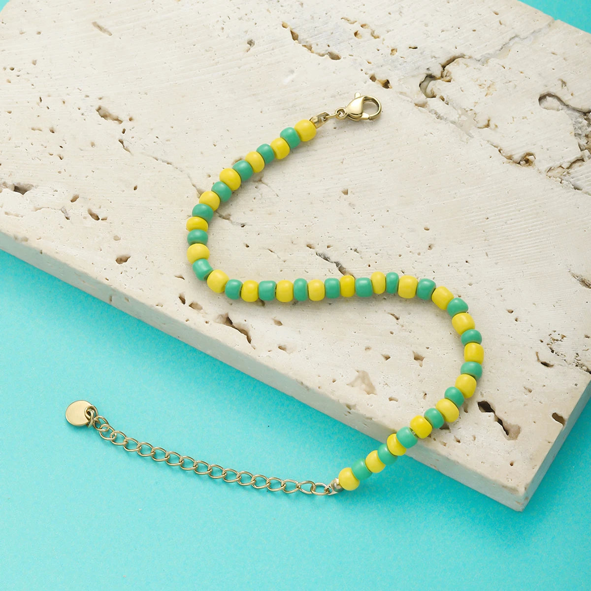 G&D Vibrant Yellow and Green Bohemian Orula Beads Amulet Bracelet for Women/Men - Unique Lucky Jewelry Gift with Drop Shipping