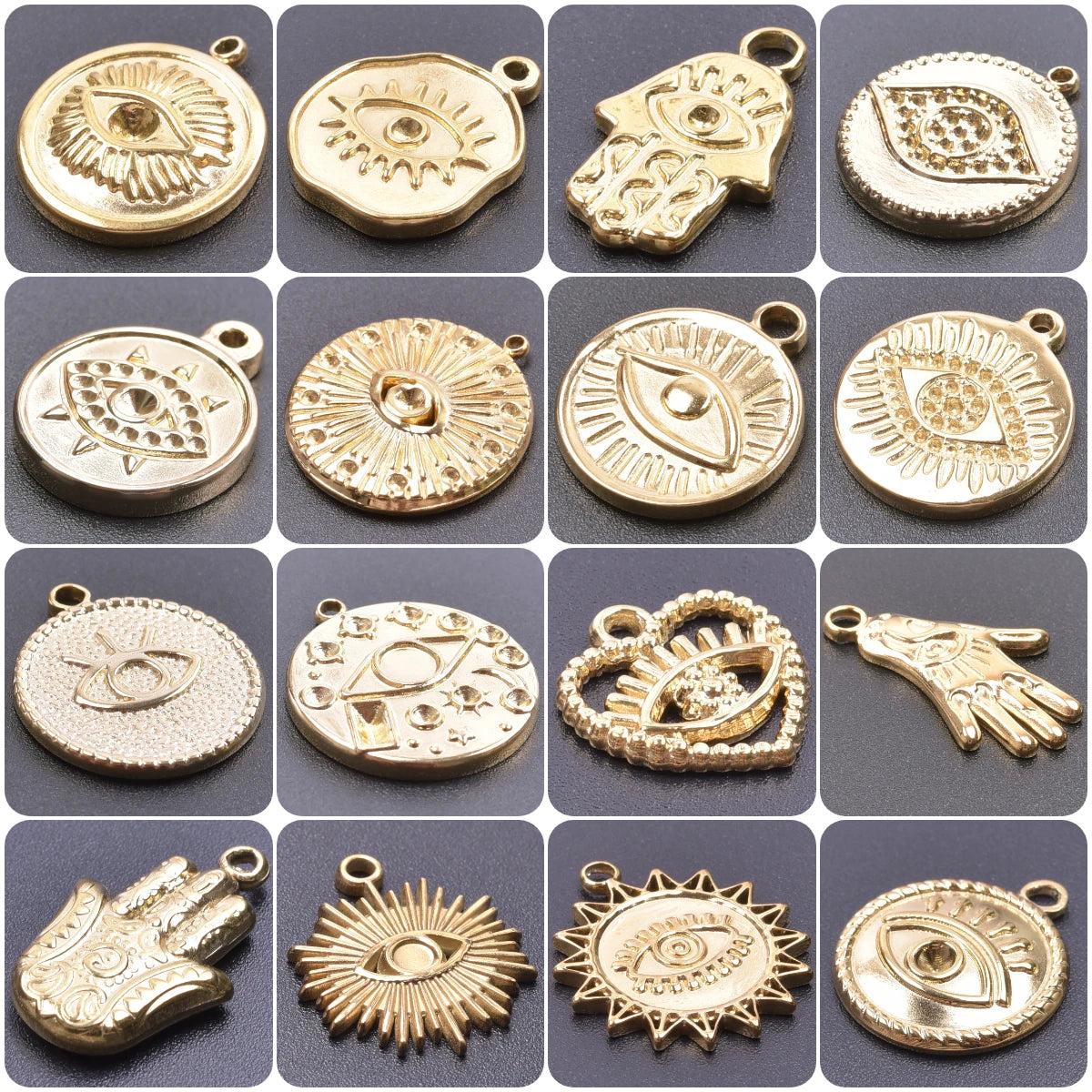 10pcs/lot Turkish Evil Eye Charms Hamsa