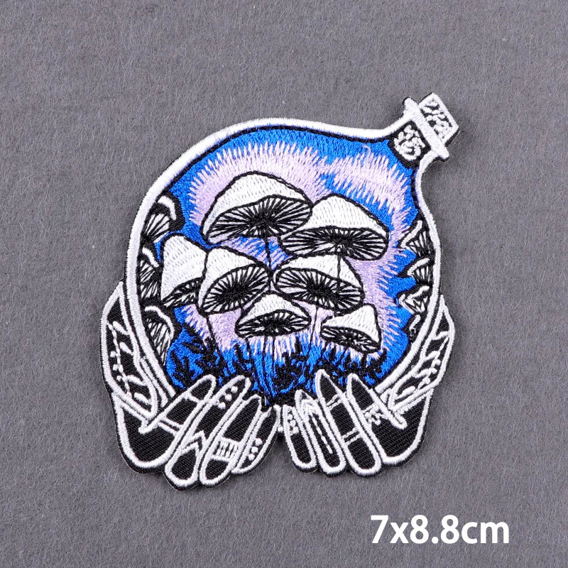 Stay Trippy Iron On Patches Landscape Scenery Patches For Clothing Themoadhesive Patch On Clothes Ironing Stickers DIY