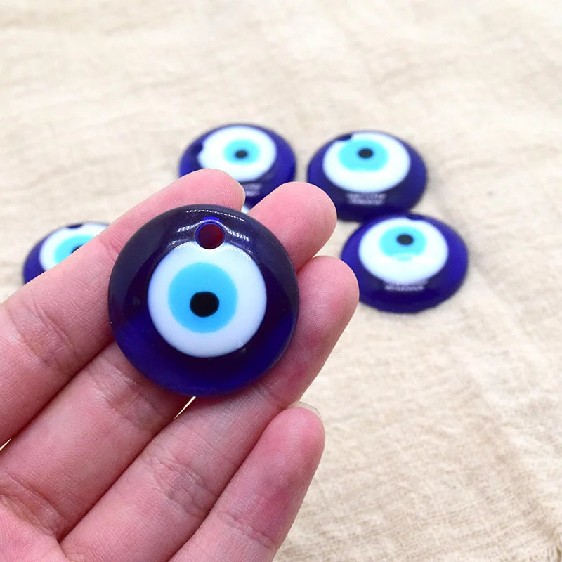 6pcs Acrylic Blue Evil Eye Earring/ Necklace Charms