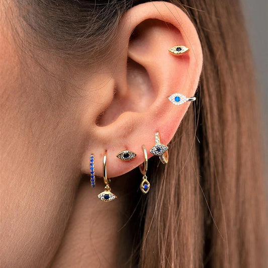 Ear Evil Eye Hoop Punk Earings