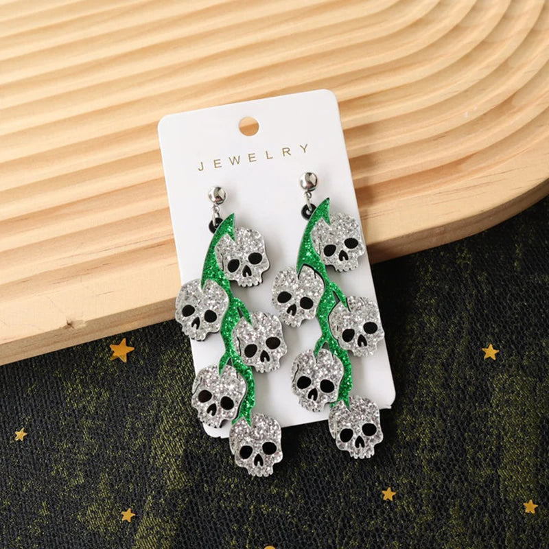 2024 Cute Cartoon Mushroom evil eye earrings