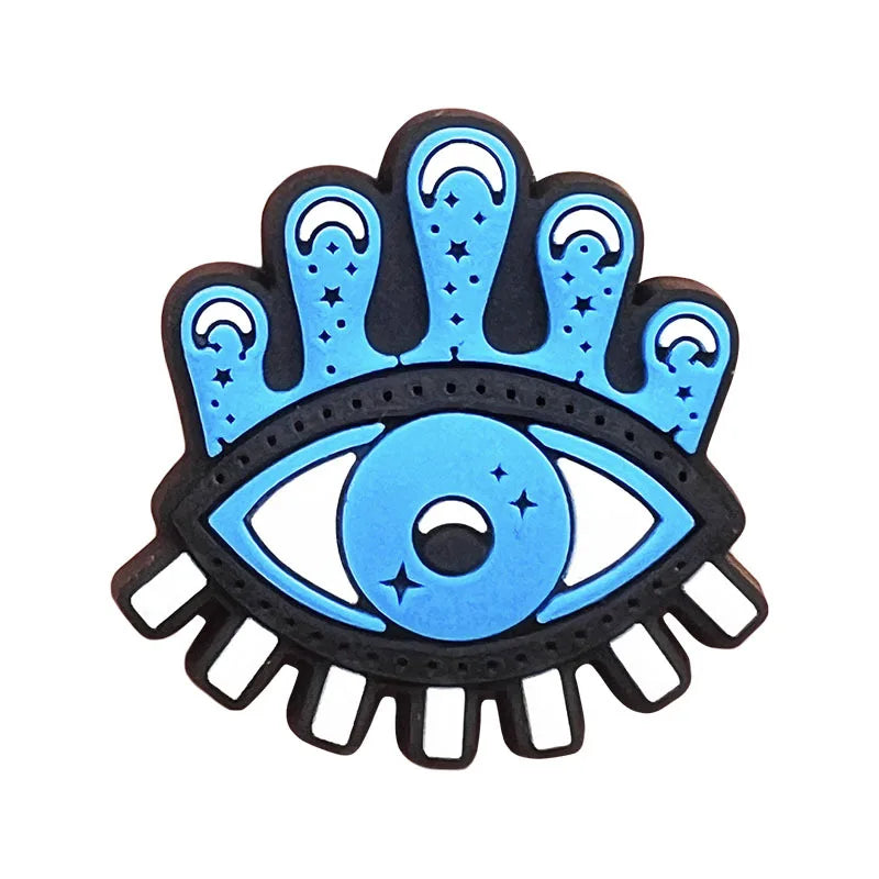 Evil Eye Shoe Charms for Crocs Accessories Blue Eyeball Monster Badge Women Buckle Kids Pins Decoration Jeans Shoes Accessories