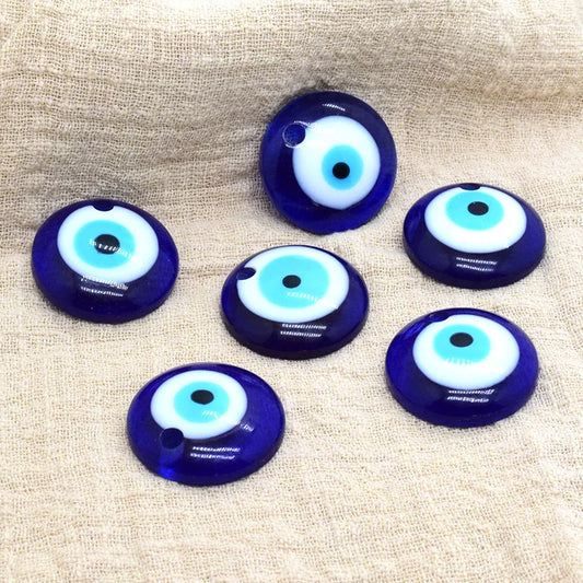 6pcs Acrylic Blue Evil Eye Earring/ Necklace Charms