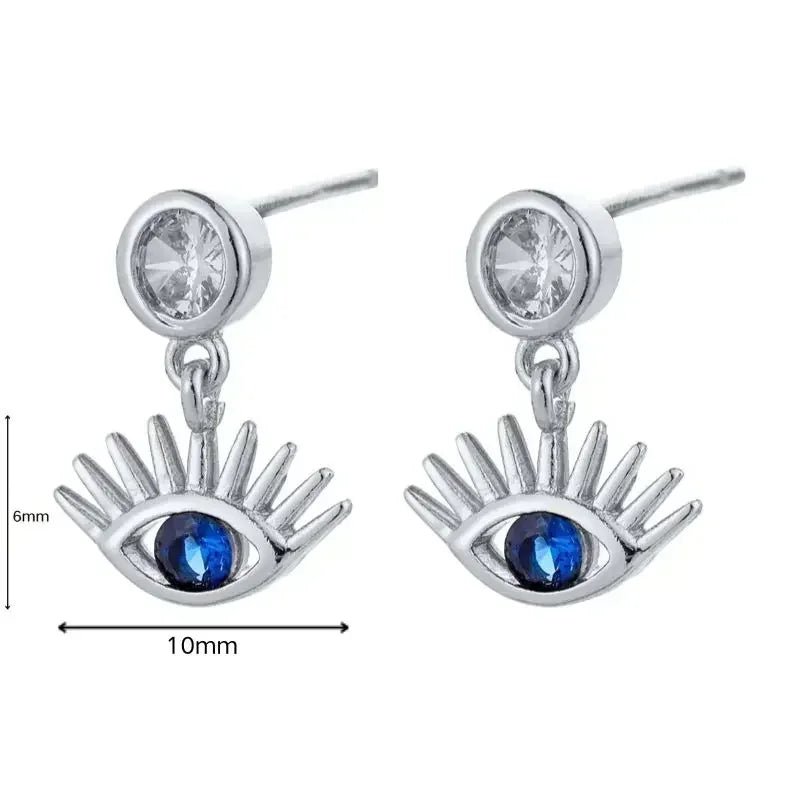 Hoop Earrings Heart/Evil Eye/Star Charms