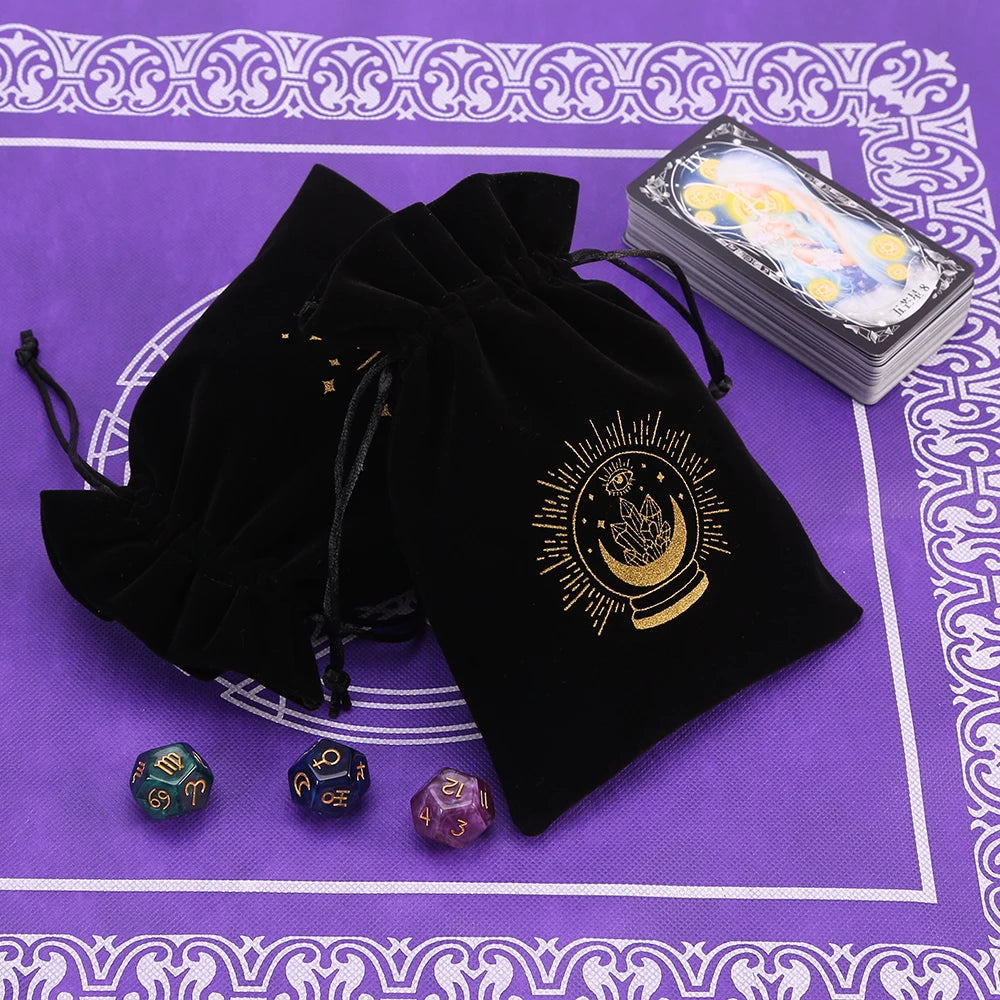 Black Velvet Tarots Oracle Cards Storage Bag