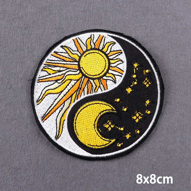 Stay Trippy Iron On Patches Landscape Scenery Patches For Clothing Themoadhesive Patch On Clothes Ironing Stickers DIY