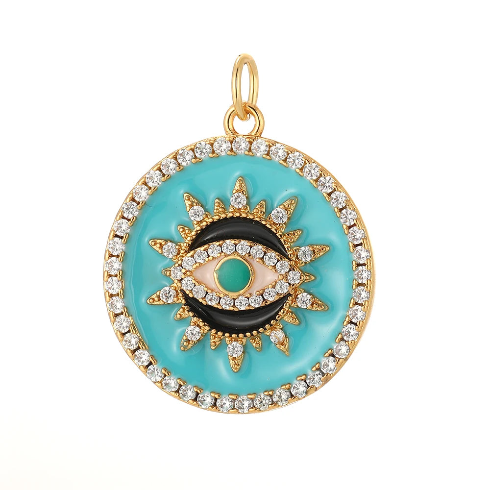 Blue Evil Eye Charms for Jewelry Making