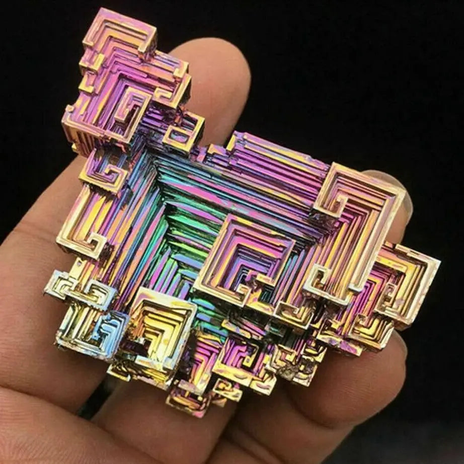 Natural Bismuth Tower Metal Mineral Pyramid Stones