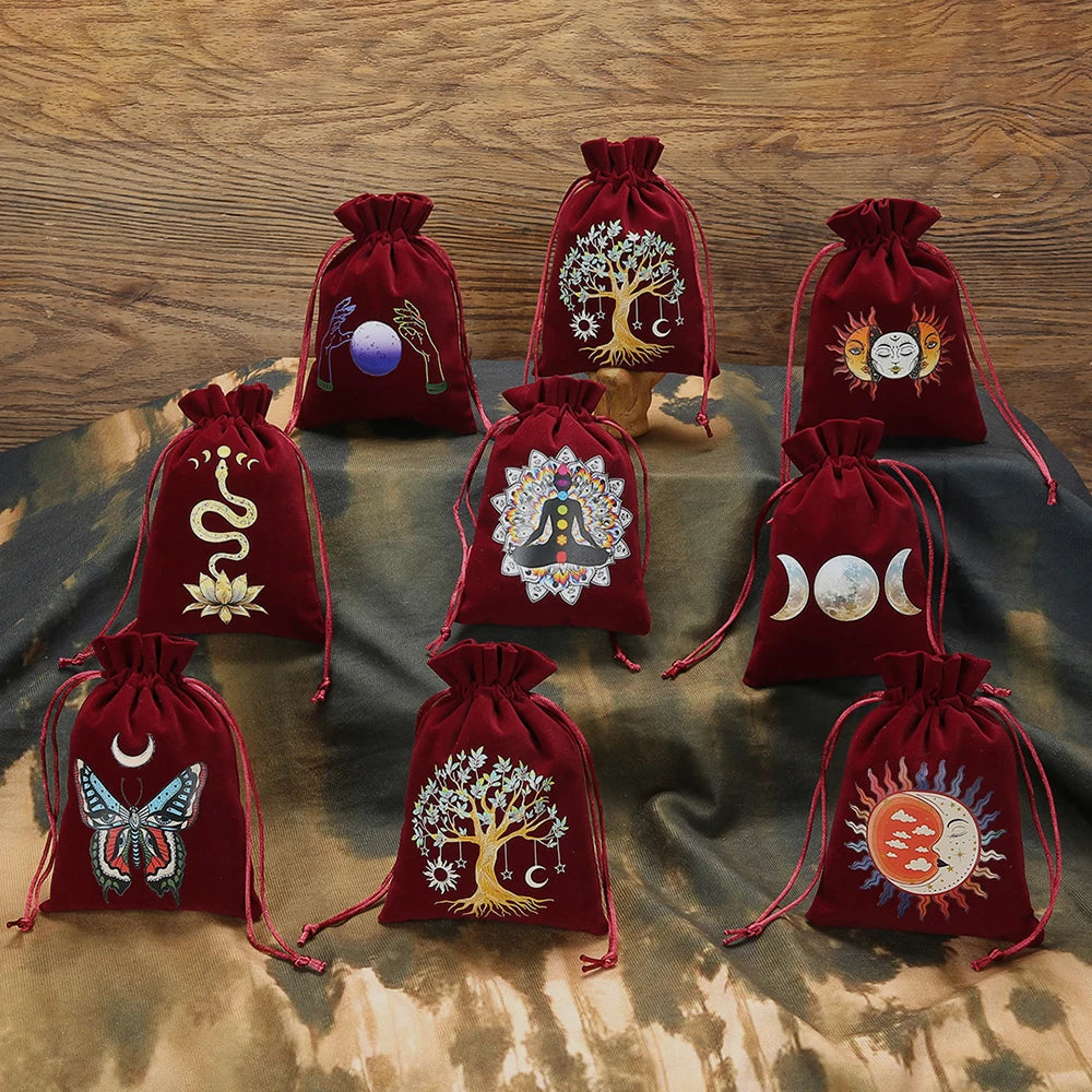 Color Velvet Symbols Storage Bags