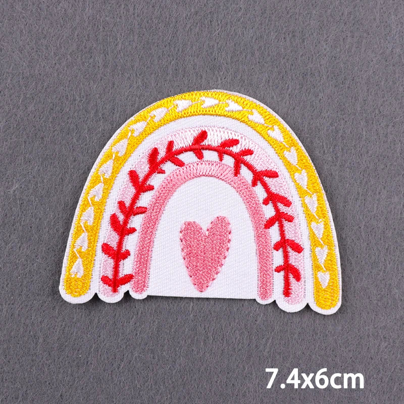 Trippy Iron on Patches Hippie Mushroom Mandala Sew on Embroidered Applique Repair Patch Colorful Boho DIY Craft Accessories