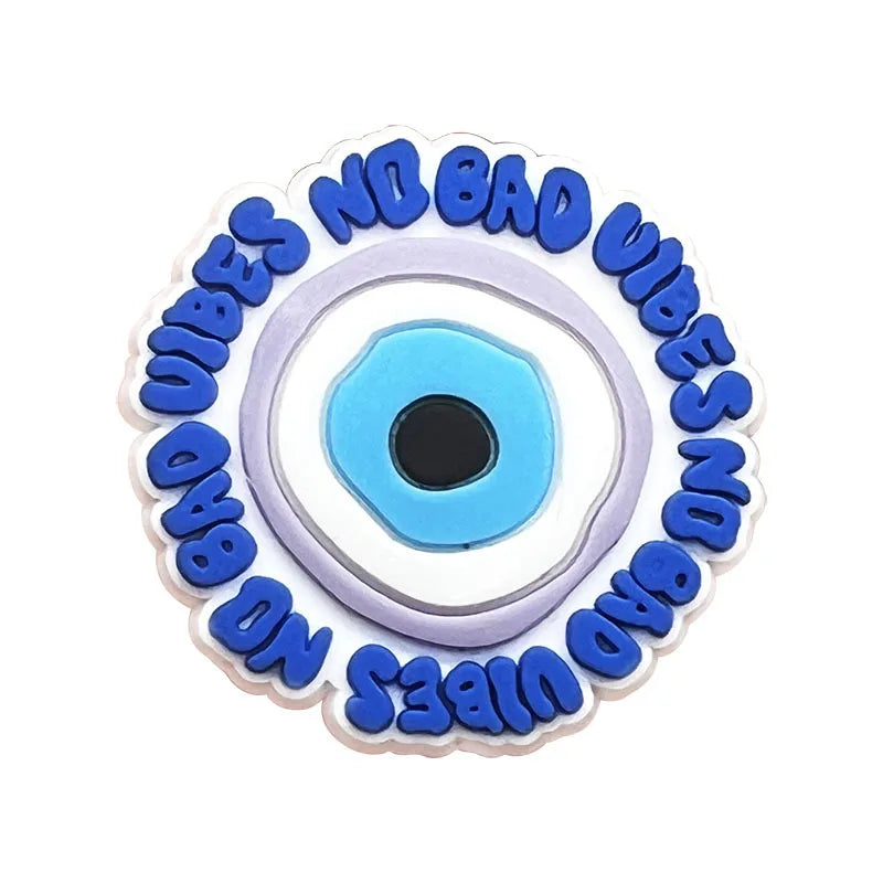 Evil Eye Shoe Charms for Crocs Accessories Blue Eyeball Monster Badge Women Buckle Kids Pins Decoration Jeans Shoes Accessories