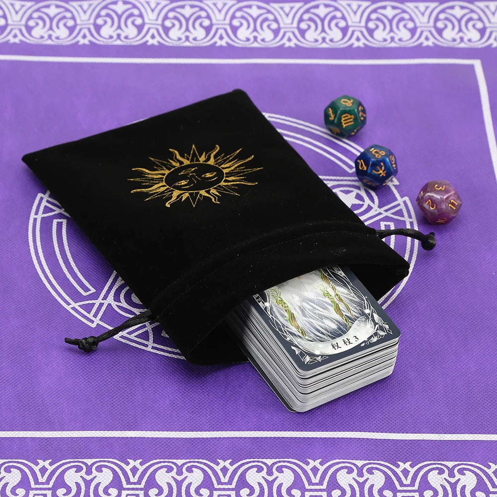 Black Velvet Tarots Oracle Cards Storage Bag