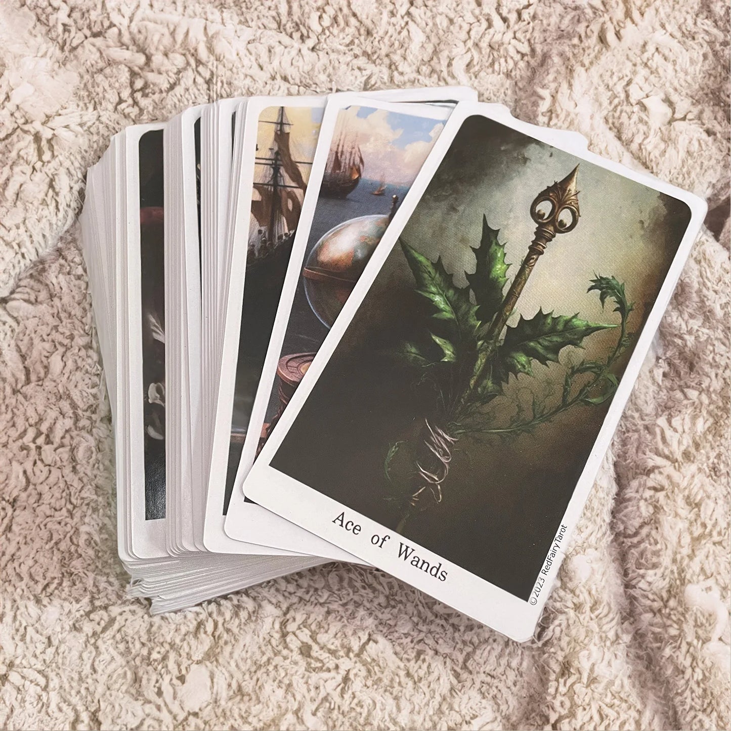 Red Fairy Tarot Cards Deck