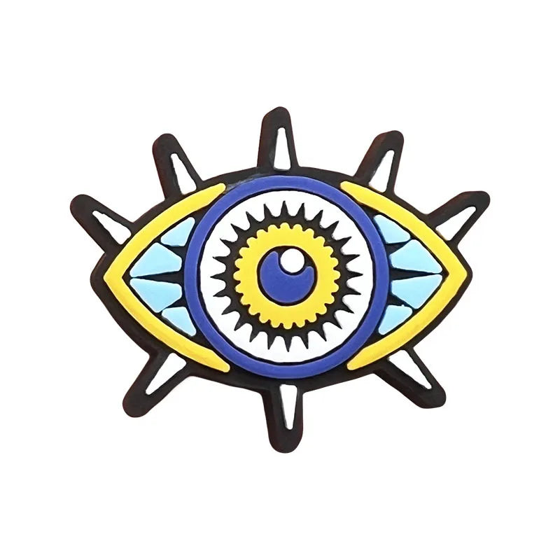 Evil Eye Shoe Charms for Crocs Accessories Blue Eyeball Monster Badge Women Buckle Kids Pins Decoration Jeans Shoes Accessories