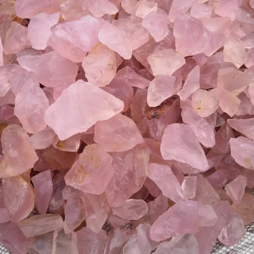 100% Natural Pink Rose Quartz Stone Raw Crystal