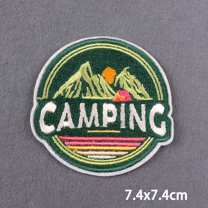 Stay Trippy Iron On Patches Landscape Scenery Patches For Clothing Themoadhesive Patch On Clothes Ironing Stickers DIY