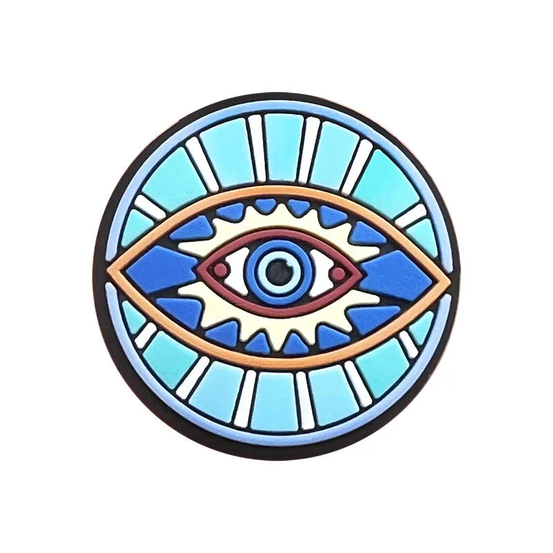 Evil Eye Shoe Charms for Crocs Accessories Blue Eyeball Monster Badge Women Buckle Kids Pins Decoration Jeans Shoes Accessories