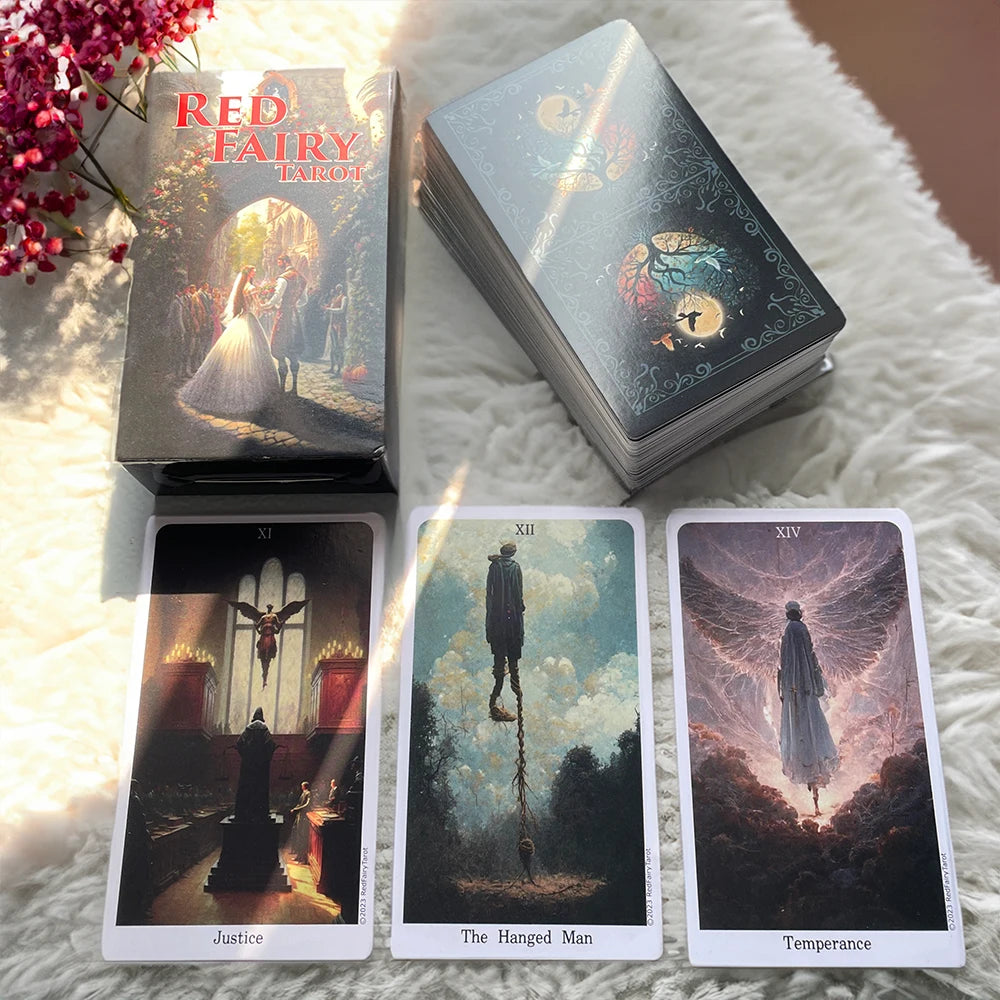 Red Fairy Tarot Cards Deck