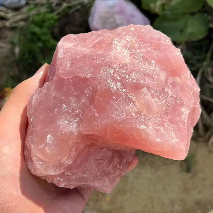 100% Natural Pink Rose Quartz Stone Raw Crystal