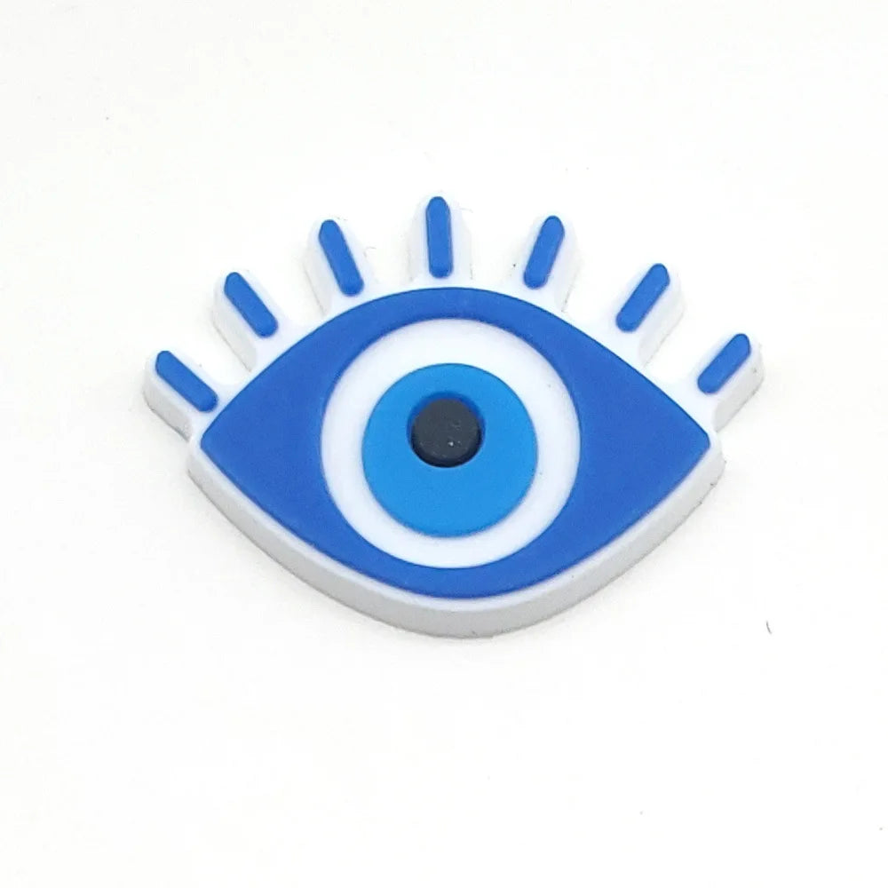 Evil Eye Shoe Charms for Crocs Accessories Blue Eyeball Monster Badge Women Buckle Kids Pins Decoration Jeans Shoes Accessories