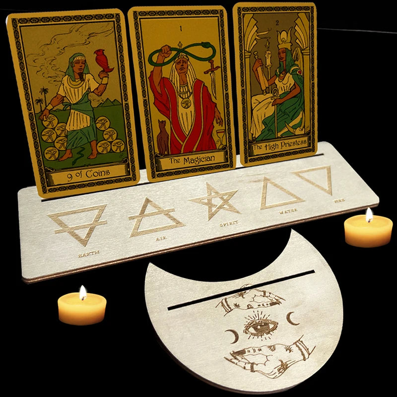 Wooden Tarot Card Stand for Altar