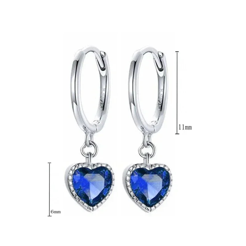 Hoop Earrings Heart/Evil Eye/Star Charms