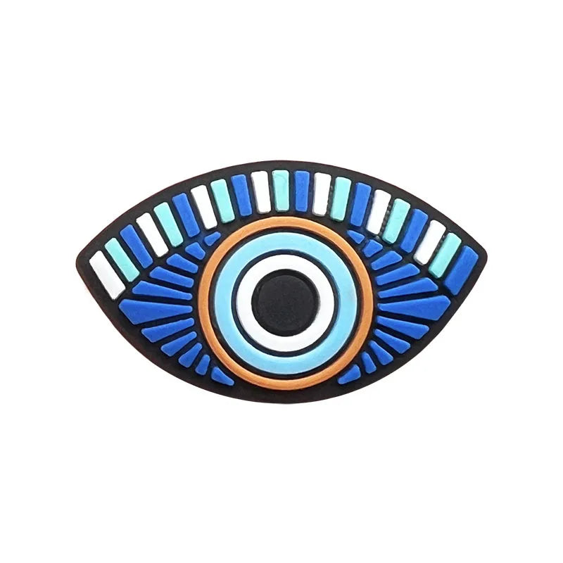 Evil Eye Shoe Charms for Crocs Accessories Blue Eyeball Monster Badge Women Buckle Kids Pins Decoration Jeans Shoes Accessories