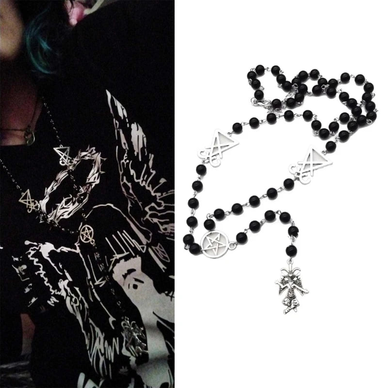 Baphomet Rosary Necklace