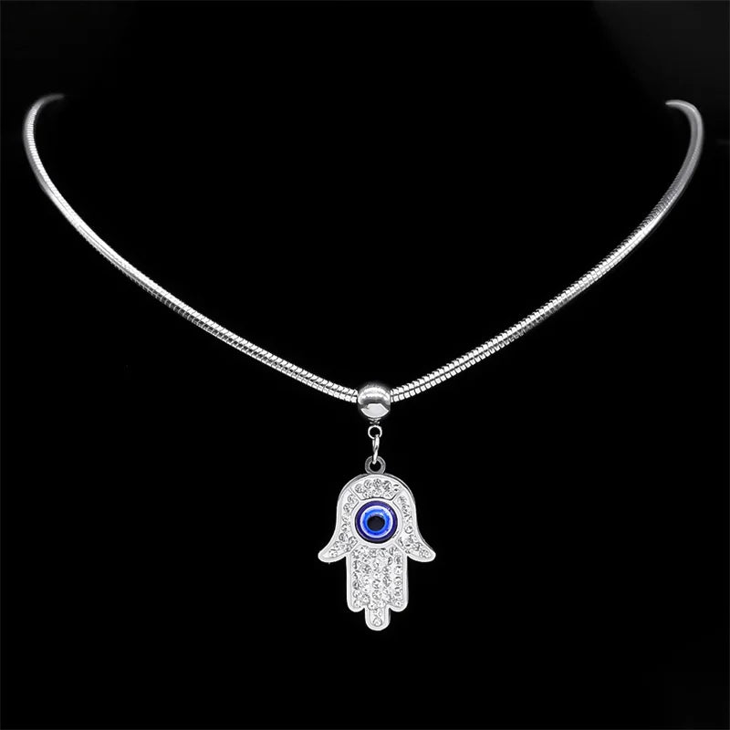 Luxury Turkish Blue Evil Eye Hamsa Fatima