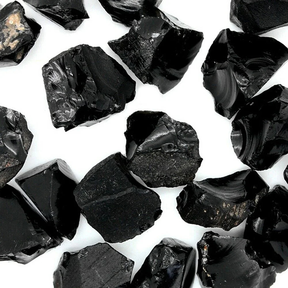 Rough Natural Black Obsidian Irregular Shape