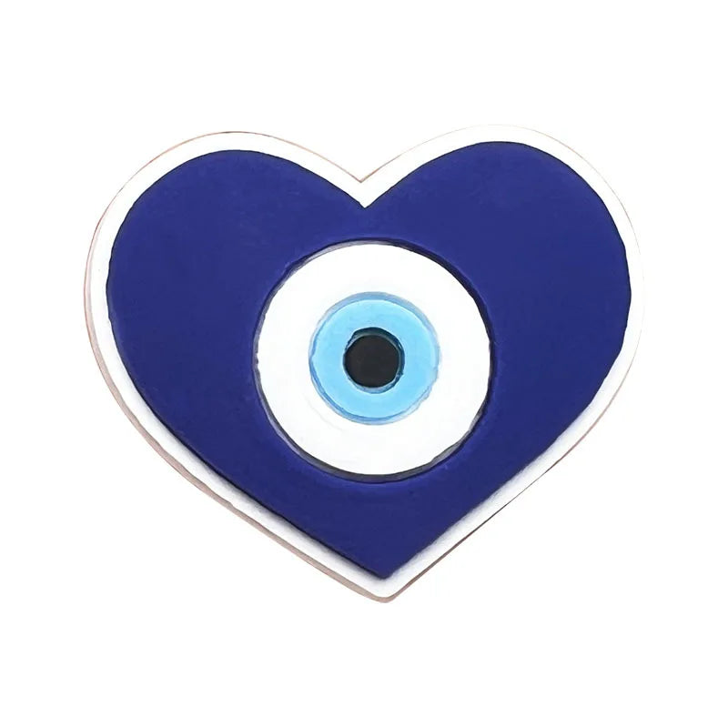 Evil Eye Shoe Charms for Crocs Accessories Blue Eyeball Monster Badge Women Buckle Kids Pins Decoration Jeans Shoes Accessories