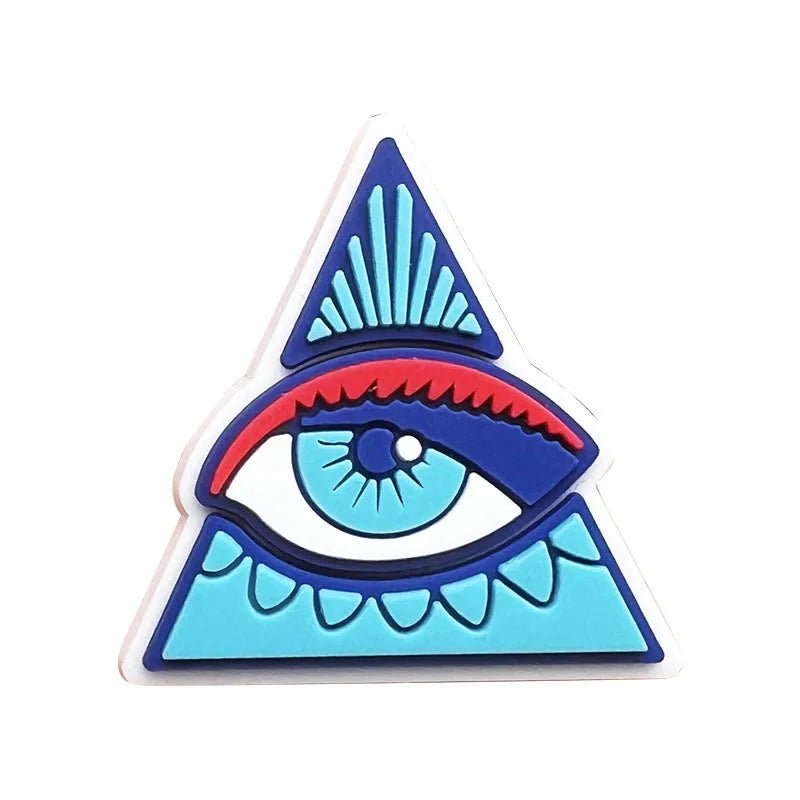 Evil Eye Shoe Charms for Crocs Accessories Blue Eyeball Monster Badge Women Buckle Kids Pins Decoration Jeans Shoes Accessories