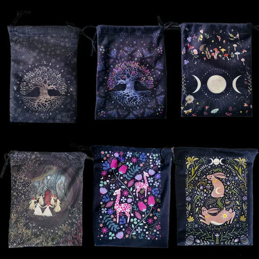 Witchy Phases Tarots Oracle Cards Storage Bags